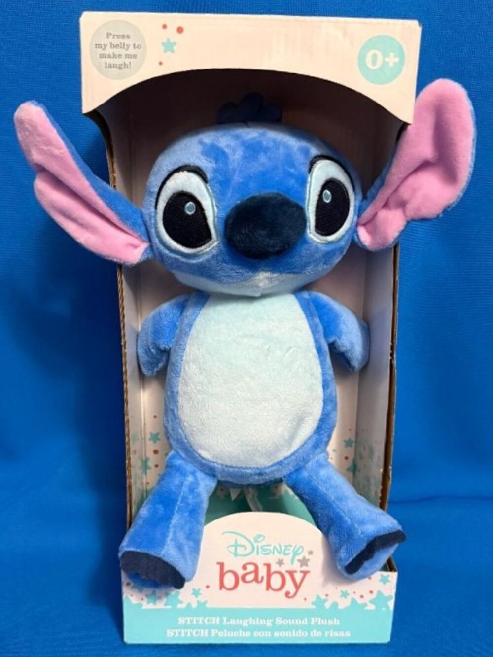 DISNEY BABY LILO STITCH LAUGHING SOUND BABY PLUSH ( FIRST ACTIVITY ) TOY AGES 0+